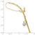 10K w/Rhodium 3-D Moveable Fishing Pole W/ Reel Pendant 10K9051