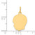 14k Plain Medium .013 Gauge Facing Left Engravable Boy Head Charm XM110/13