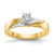 14k and Rhodium AA Quality 1/15 carat Diamond Trio Complete Engagement Ring X8299AA-E