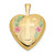 14ky 16mm with Enamel Floral Cross Heart Locket XL796
