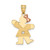 14k Two-tone AA Diamond Kid Pendant XK198AA