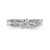 14k White Gold AA Quality 1/8 carat Diamond Trio Complete Engagement Ring X8320AA-E