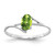 14k White Gold 6x4mm Oval Peridot Checker ring Y4660PC