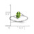 14k White Gold 6x4mm Oval Peridot Checker ring Y4660PC