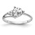14k White Gold 6mm Cubic Zirconia AA Diamond ring Y4745CZ/AA