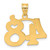 14k Polished Etched Number 48 Pendant AEN48