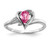 14k White Gold 6x4mm Pear Pink Tourmaline A Diamond ring Y4560PT/A