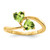 14k 5mm Heart Peridot ring Y4584PE