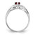 14k White Gold 4mm Heart Garnet A Diamond ring Y4587GA/A