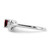14k White Gold 4mm Heart Garnet A Diamond ring Y4587GA/A
