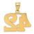 14k Polished Etched Number 42 Pendant AEN42