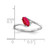 14k White Gold 7x3.5mm Marquise Ruby A Diamond ring Y4746R/A