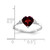 14k White Gold 7mm Heart Garnet A Diamond ring X9681GA/A