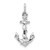 10k White Gold Anchor Pendant 10C563W