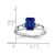 14k White Gold 7x5mm Emerald Cut Sapphire A Diamond ring Y4758S/A