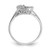 14k White Gold Polished AA Diamond Heart Ring X9594AA