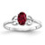 14k White Gold 6x4mm Oval Created Ruby ring X9687CR