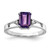 14k White Gold 7x5mm Emerald Cut Amethyst VS Diamond ring Y4758AM/VS