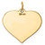 14k Plain .027 Gauge Engravable Heart Disc Charm XM202/27