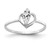 14k White Gold 5x3mm Pear Cubic Zirconia AA Diamond ring X9715CZ/AA