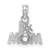 10k White Gold Polished #1 MOM Pendant 10K9595W