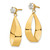 14k Polished Oval Dangle with CZ Stud Earring Jackets YE1484