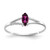14k White Gold Rhodolite Garnet Birthstone Ring XBR195