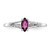 14k White Gold Rhodolite Garnet Birthstone Ring XBR195