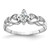 14k White Gold 6x3mm Marquise Cubic Zirconia AAA Diamond ring X9699CZ/AAA