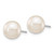 14k White Gold 8-9mm White Round FW Cultured Pearl Stud Post Earrings XW80PW
