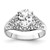 14k White Gold 8x6mm Oval Cubic Zirconia ring Y4697CZ