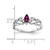 14k White Gold 6x3mm Marquise Rhodolite Garnet AAA Diamond ring X9699RG/AAA