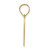 14k Polished Letter O Initial Pendant YC1440O