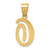 14K Script Letter O Initial Pendant YC1540O