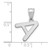 14kw Polished Bubble Letter A Initial Pendant YC1441WA