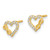 14K Polished Cut Out Heart and Infinity Sign CZ Post Earrings YE2033