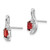 14k White Gold Garnet and Diamond Post Earrings XBS370