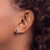 14k White Gold Garnet and Diamond Post Earrings XBS370