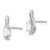 14k White Gold Opal and Diamond Post Earrings XBS396