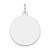 14k White Gold Plain .027 Gauge Round Engravable Disc Charm XWM137/27