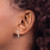 14K White Gold Polished Triangle Hoop Earrings YE1918W