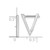 14K White Gold Polished Triangle Hoop Earrings YE1918W