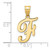 14K Script Letter F Initial Pendant YC1540F