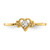 14K White Topaz Birthstone Heart Ring YC427