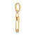14K with Rhodium Diamond Letter T Initial Pendant YC1541T
