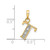 14K with Rhodium Diamond Letter T Initial Pendant YC1541T