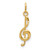 14K Treble Clef Pendant YC1057