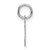 14k White Gold Small Script Letter J Initial Charm YC1527J