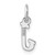 14k White Gold Small Script Letter J Initial Charm YC1527J