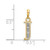 14K with Rhodium Diamond Letter J Initial Pendant YC1541J